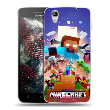 Пластиковый чехол на Lenovo Vibe X с принтом Майнкрафт Minecraft