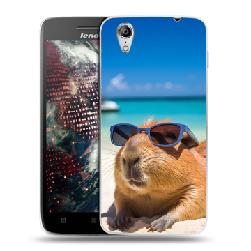 Пластиковый чехол на Lenovo Vibe X с принтом Капибара Пластиковый чехол на Lenovo Vibe X с принтом Капибара
