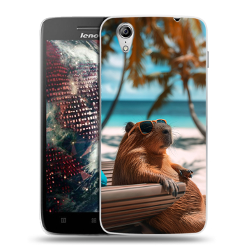 Пластиковый чехол на Lenovo Vibe X с принтом Капибара Пластиковый чехол на Lenovo Vibe X с принтом Капибара
