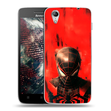 Пластиковый чехол на Lenovo Vibe X с принтом человек паук spiderman Пластиковый чехол на Lenovo Vibe X с принтом человек паук spiderman