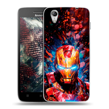 Пластиковый чехол на Lenovo Vibe X с принтом Железный человек Ironman Пластиковый чехол на Lenovo Vibe X с принтом Железный человек Ironman