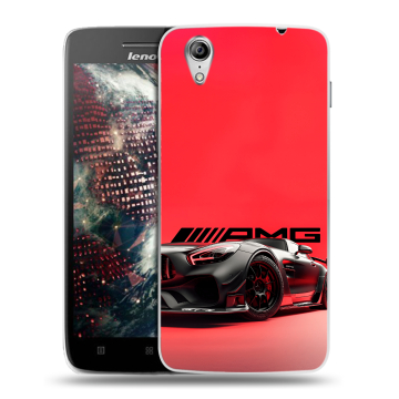 Пластиковый чехол на Lenovo Vibe X с принтом Мерседес Mercedes AMG