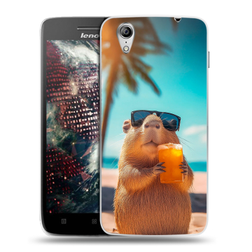 Пластиковый чехол на Lenovo Vibe X с принтом Капибара
