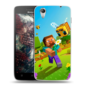 Пластиковый чехол на Lenovo Vibe X с принтом Майнкрафт Minecraft