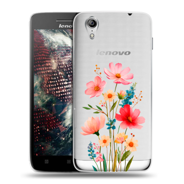 Пластиковый чехол на Lenovo Vibe X с принтом Цветы