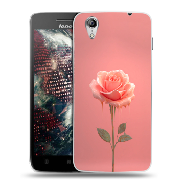 Пластиковый чехол на Lenovo Vibe X с принтом Розовая роза
