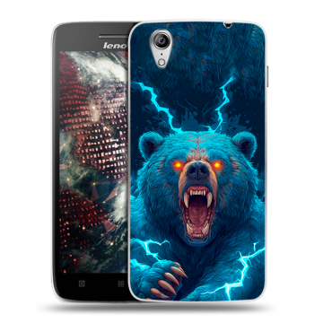 Пластиковый чехол на Lenovo Vibe X с принтом Медведь
