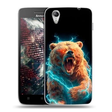 Пластиковый чехол на Lenovo Vibe X с принтом Медведь