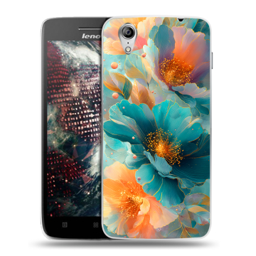 Пластиковый чехол на Lenovo Vibe X с принтом Цветы