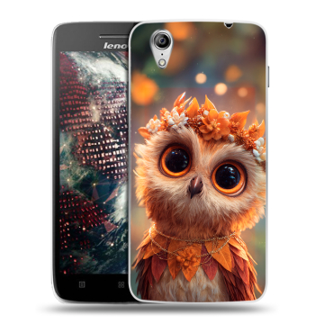 Пластиковый чехол на Lenovo Vibe X с принтом Милая сова