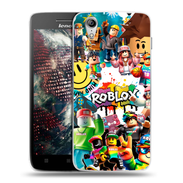 Пластиковый чехол на Lenovo Vibe X с принтом Roblox Роблокс