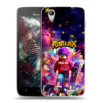 Пластиковый чехол на Lenovo Vibe X с принтом Roblox Роблокс