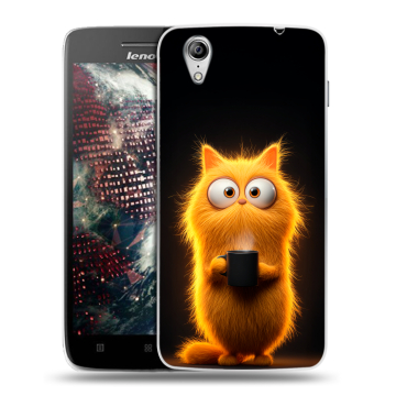 Пластиковый чехол на Lenovo Vibe X с принтом Смешной кот Пластиковый чехол на Lenovo Vibe X с принтом Смешной кот