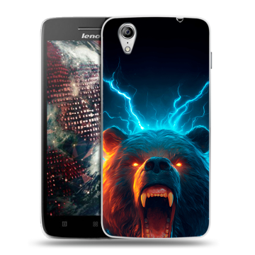 Пластиковый чехол на Lenovo Vibe X с принтом Медведь