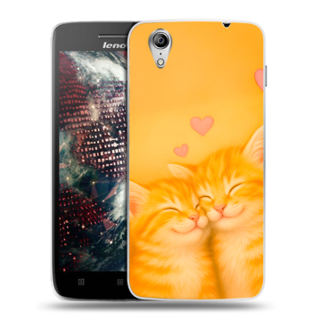 Пластиковый чехол на Lenovo Vibe X с принтом Милые котята Пластиковый чехол на Lenovo Vibe X с принтом Милые котята
