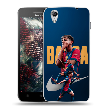 Пластиковый чехол на Lenovo Vibe X с принтом Барселона Barca Yamal Пластиковый чехол на Lenovo Vibe X с принтом Барселона Barca Yamal