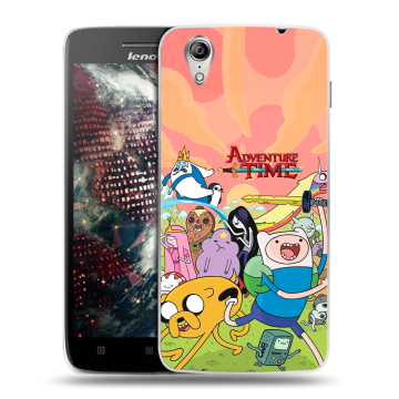 Пластиковый чехол на Lenovo Vibe X с принтом Adventure time Время приключений