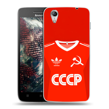 Пластиковый чехол на Lenovo Vibe X с принтом Флаг Герб СССР