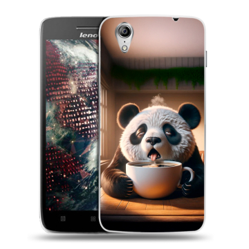 Пластиковый чехол на Lenovo Vibe X с принтом смешная панда Пластиковый чехол на Lenovo Vibe X с принтом смешная панда
