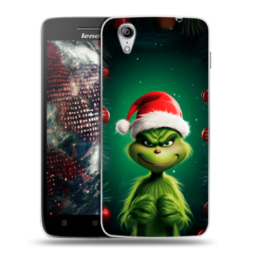 Пластиковый чехол на Lenovo Vibe X с принтом Гринч Новый год Рождество