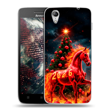 Пластиковый чехол на Lenovo Vibe X с принтом Новый год