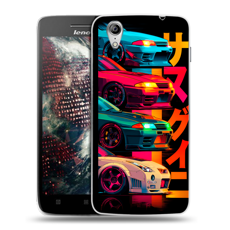 Пластиковый чехол на Lenovo Vibe X с принтом Гоночные машины Пластиковый чехол на Lenovo Vibe X с принтом Гоночные машины