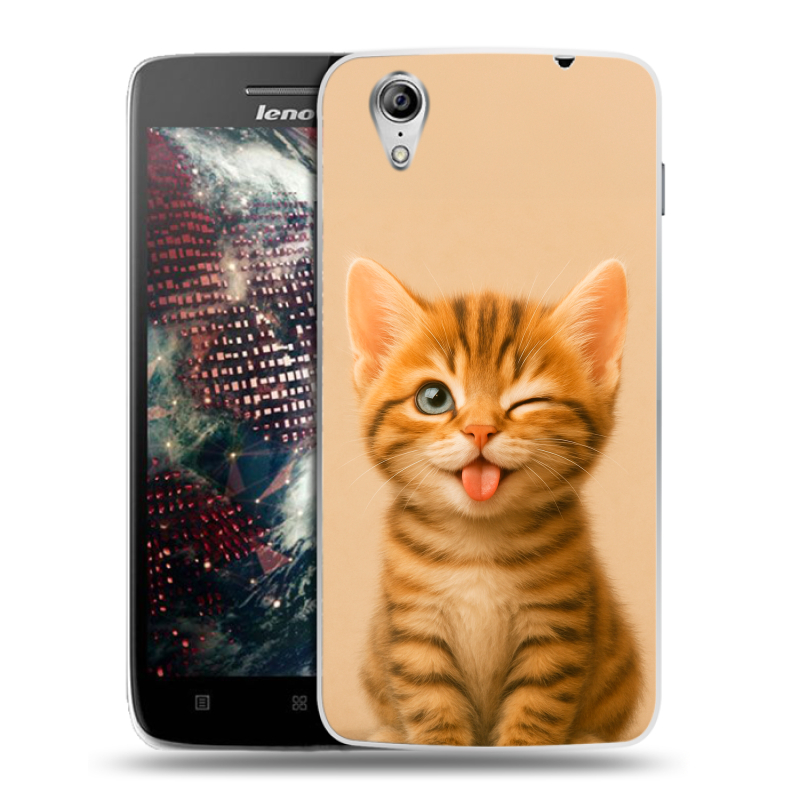 Пластиковый чехол на Lenovo Vibe X с принтом котенок Пластиковый чехол на Lenovo Vibe X с принтом котенок