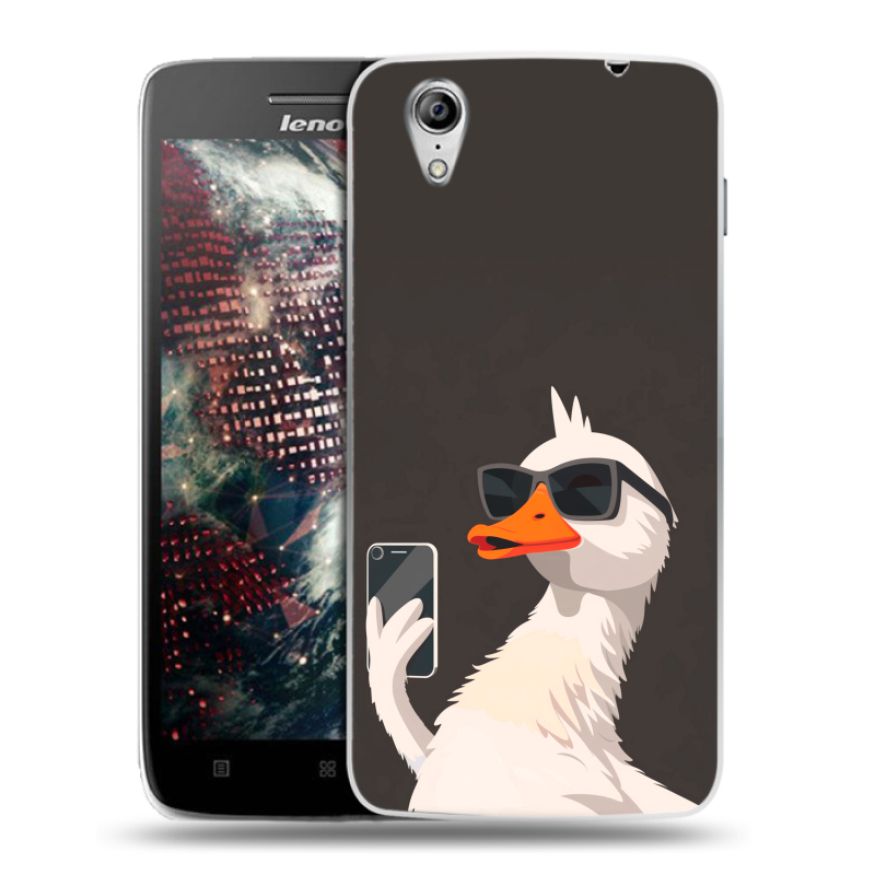 Пластиковый чехол на Lenovo Vibe X с принтом утка в очках Пластиковый чехол на Lenovo Vibe X с принтом утка в очках