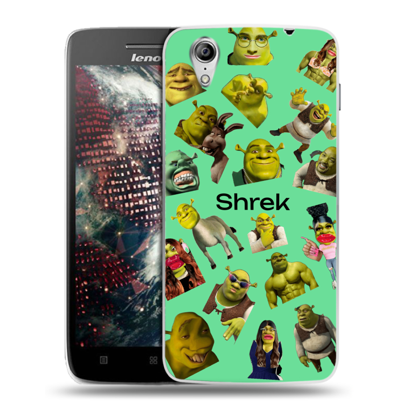 Пластиковый чехол на Lenovo Vibe X с принтом Шрек Shrek Пластиковый чехол на Lenovo Vibe X с принтом Шрек Shrek