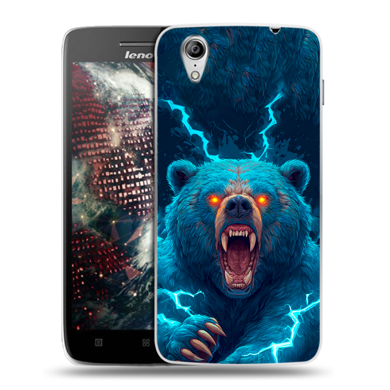Пластиковый чехол на Lenovo Vibe X с принтом Медведь Пластиковый чехол на Lenovo Vibe X с принтом Медведь