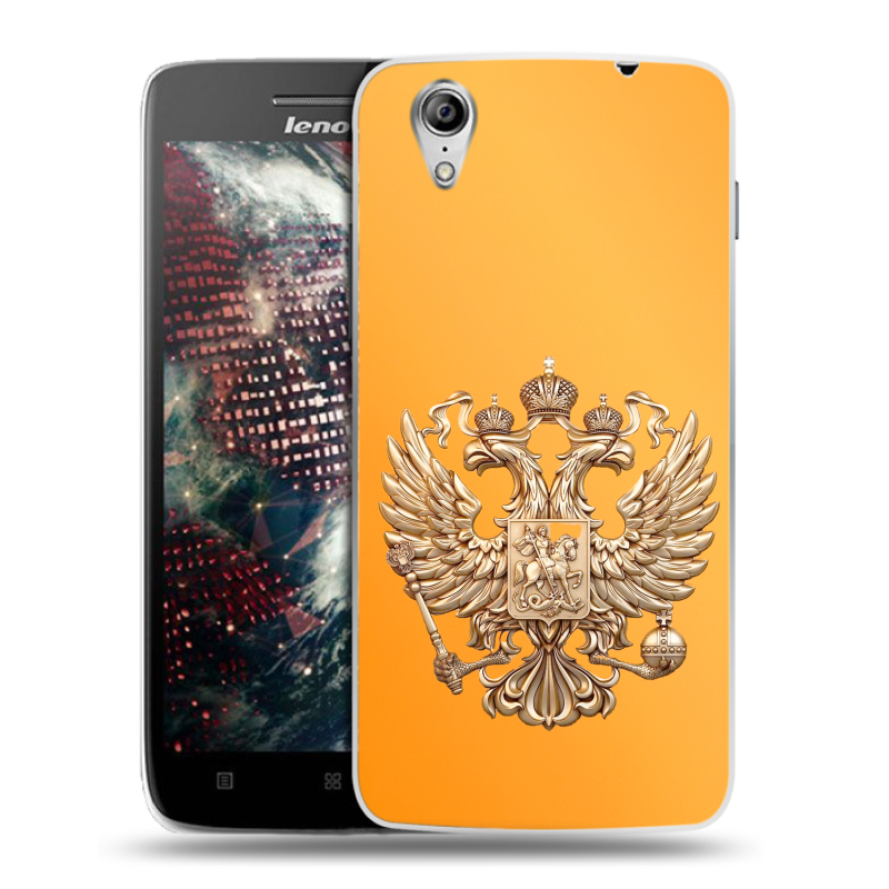Пластиковый чехол на Lenovo Vibe X с принтом Герб Флаг России Пластиковый чехол на Lenovo Vibe X с принтом Герб Флаг России