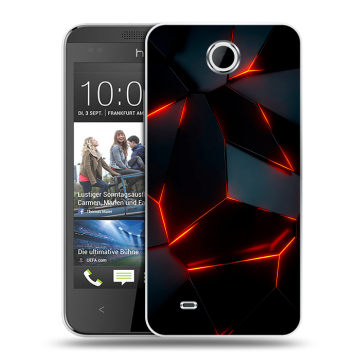 Силиконовый чехол на HTC Desire 300 с принтом Яркие абстракции