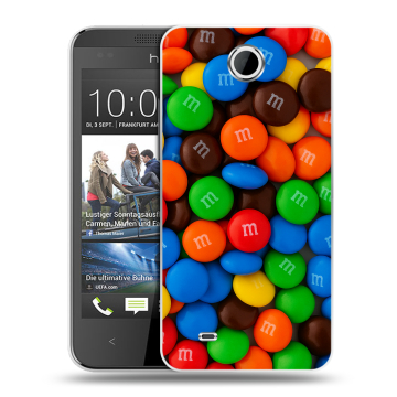 Силиконовый чехол на HTC Desire 300 с принтом Конфеты