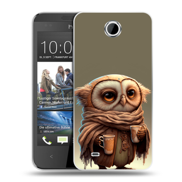 Силиконовый чехол на HTC Desire 300 с принтом Сова