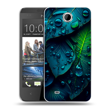 Силиконовый чехол на HTC Desire 300 с принтом Листья