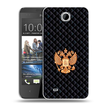 Силиконовый чехол на HTC Desire 300 с принтом Герб России принт Силиконовый чехол на HTC Desire 300 с принтом Герб России принт