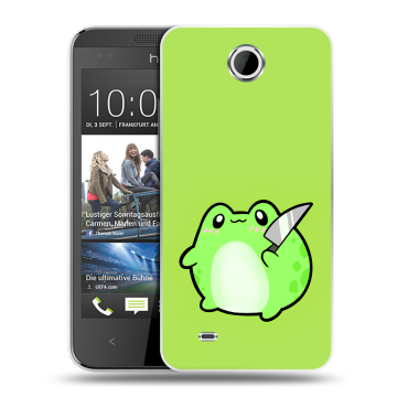 Силиконовый чехол на HTC Desire 300 с принтом Лягушенок Силиконовый чехол на HTC Desire 300 с принтом Лягушенок