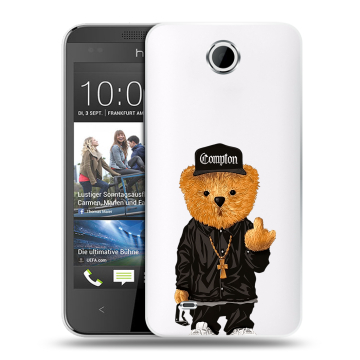 Силиконовый чехол на HTC Desire 300 с принтом Мишка Силиконовый чехол на HTC Desire 300 с принтом Мишка