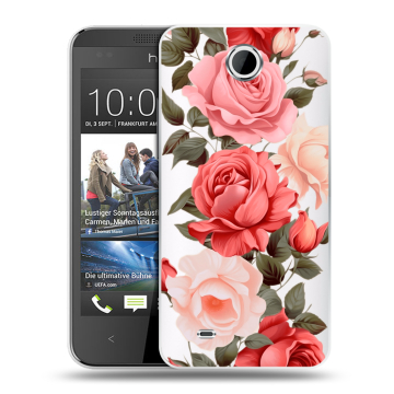 Силиконовый чехол на HTC Desire 300 с принтом Розы Силиконовый чехол на HTC Desire 300 с принтом Розы