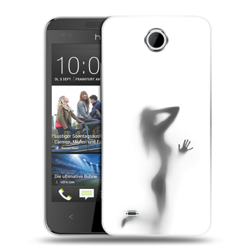 Силиконовый чехол на HTC Desire 300 с принтом Силуэт