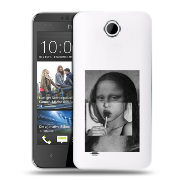 Силиконовый чехол на HTC Desire 300 с принтом Мона Лиза Силиконовый чехол на HTC Desire 300 с принтом Мона Лиза