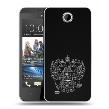 Силиконовый чехол на HTC Desire 300 с принтом Герб России