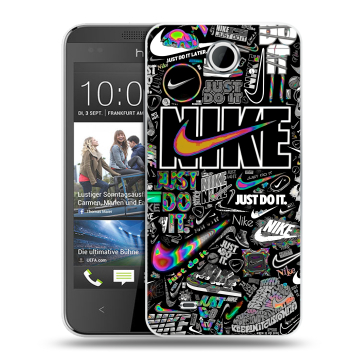 Силиконовый чехол на HTC Desire 300 с принтом Найк Силиконовый чехол на HTC Desire 300 с принтом Найк