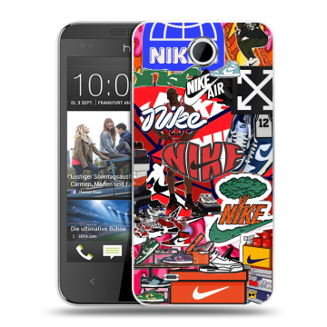 Силиконовый чехол на HTC Desire 300 с принтом Найк Nike яркий Силиконовый чехол на HTC Desire 300 с принтом Найк Nike яркий
