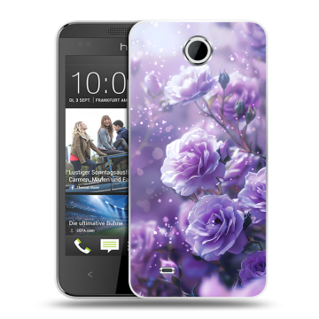 Силиконовый чехол на HTC Desire 300 с принтом Розы цветы Силиконовый чехол на HTC Desire 300 с принтом Розы цветы