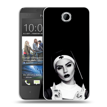 Силиконовый чехол на HTC Desire 300 с принтом монашка Силиконовый чехол на HTC Desire 300 с принтом монашка