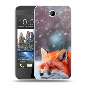 Силиконовый чехол на HTC Desire 300 с принтом лиса Силиконовый чехол на HTC Desire 300 с принтом лиса
