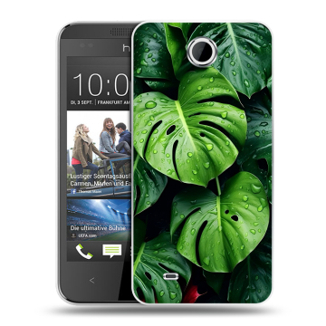 Силиконовый чехол на HTC Desire 300 с принтом Листья Силиконовый чехол на HTC Desire 300 с принтом Листья