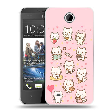 Силиконовый чехол на HTC Desire 300 с принтом Hello Kitty Хелоу Кити Силиконовый чехол на HTC Desire 300 с принтом Hello Kitty Хелоу Кити