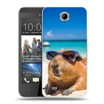 Силиконовый чехол на HTC Desire 300 с принтом Капибара Силиконовый чехол на HTC Desire 300 с принтом Капибара